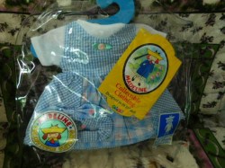 15 INCH MADELINE DOLL BLUE CHECK DRESS OUTFIT; OR BLACK RED OUTFIT or Pink Set, Duckie choice NEW, HANGAR
